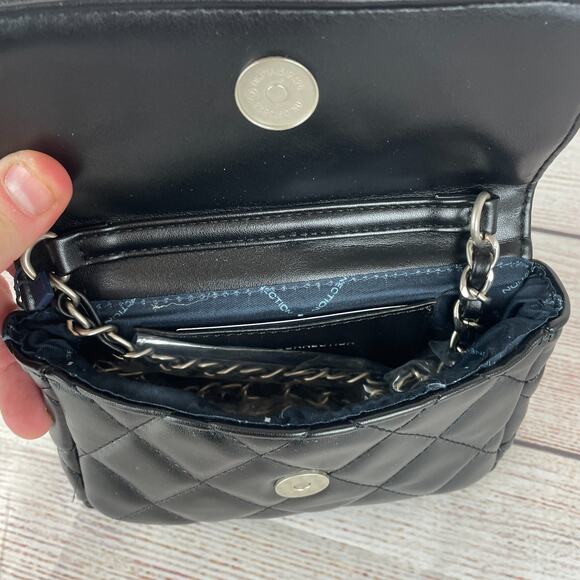 French Connection Quilted Crossbody Bag Black - Picture 7 of 8